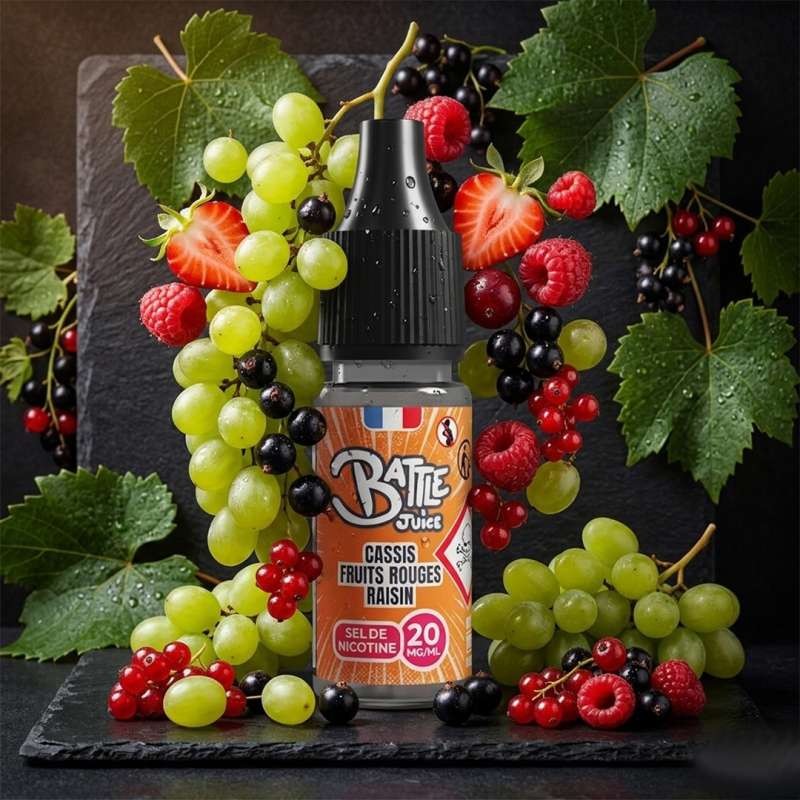 BATTLE JUICE : CASSIS FRUITS ROUGES RASIN - 10ML